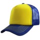 GORRA ARTILLERIA CORTE ALTO NUMERO DE GAJOS 5 GAJOS LATERALES MALLA EN CONTRASTE OJILLOS AL TONO CURVA PREFORMADA BROCHE PLASTI