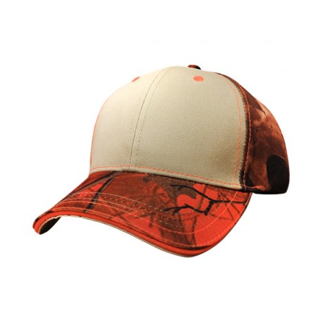 GORRA CAMO CORTE MEDIO FRENTE ALGODON R7684 ORANGE