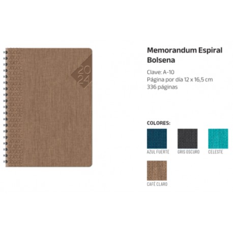 AAGENDA MEMORANDUM ESPIRAL BOLSENA