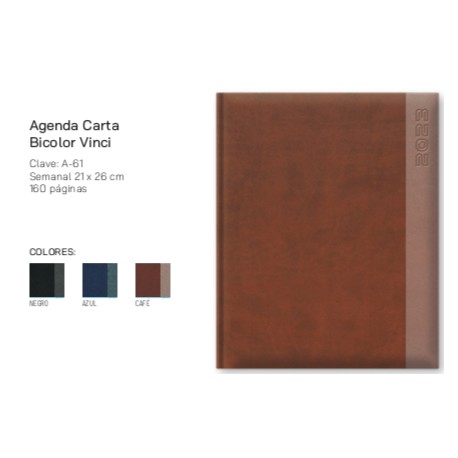 AGENDA BICOLOR VINCI CARTA SEMANAL