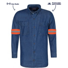 CAMISA FABRICACIÓN ESPECIAL MEZCLILLA/REFLEJANTE