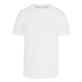PLAYERA CUELLO REDONDO MANGA CORTA UNISEX PARA JOVEN  BLANCO ECH - EG