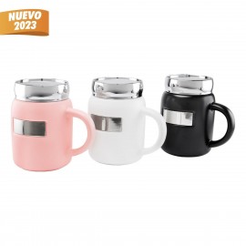 TAZA TARRO CON PLACA ROSA TAZ 054