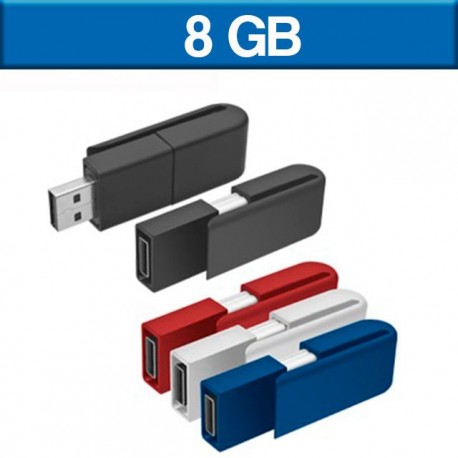 Memoria USB CLIPPER RETRÁCTIL 8GB