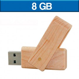 USB GIRATORIA BAMBU 8GB