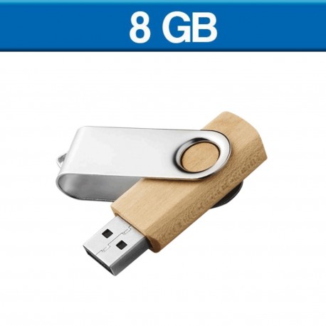 USB MADERA GIRATORIA 8GB